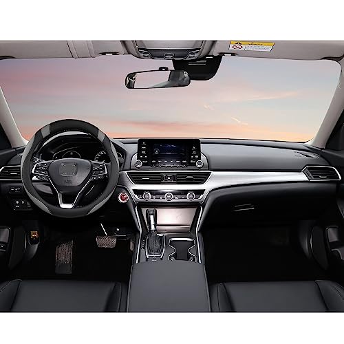 West Llama Customized Auto Car Steering Wheel Cover for Honda Civic, CR-Z, Insight, S2000, 14" - 14.25" (Black+Gray-Small Size) - color: A-Black+Gray, size: Small Size (14 ''-14 ½'')