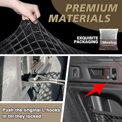 Truck Bed Cargo Net Trunk Netting Compatible with 2015-2025 2026 Outback Accessories, Pickup Cargo Organizer SUV Sedan Storage Net w/Heavy Duty Carabiners - style: 2015+ Outback