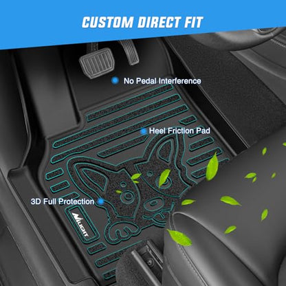 Nilight TPE Floor Mats & Cargo Mats Set for Tesla Model Y (5 Seat only) 2021 2022 2023 2024 2025 All Weather Custom Fit Heavy Duty Floor Liners - color: 2021-2025 Tesla Model Y 5 Seat Set