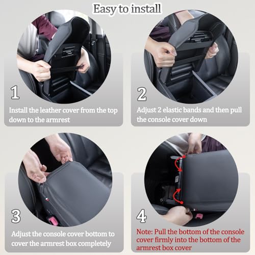 JDMCAR Center Console Cover Compatible with 2025 2026 Toyota 4Runner Accessories, Interior Customized Anti-Scratch PU Leather Armrest Protector Cover - size: Fits 2025+ 4Runner