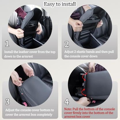 JDMCAR Center Console Cover Compatible with 2025 2026 Toyota 4Runner Accessories, Interior Customized Anti-Scratch PU Leather Armrest Protector Cover - size: Fits 2025+ 4Runner