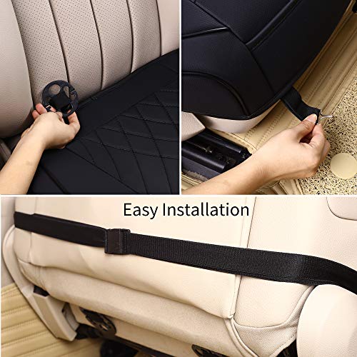 kingphenix Car Seat Cover: Easy to Install, Fits Most Cars, Vans, Trucks, and SUVs – Black - color: Black
