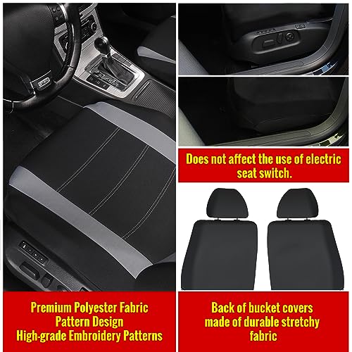 AUTOYOUTH Car Seat Covers - Achieve The Perfect Combination of Style and Protection with Universal Fit for Sedan, Truck, SUV (Gray) - color: Gray