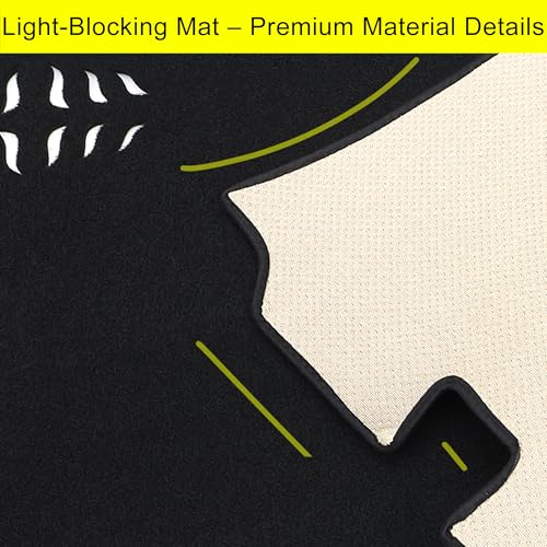 Upgraded Dashboard Mat for 2017-2022 2023 2024 Volkswagen VW Tiguan (S SE SEL SEL Premium) Polyester Dash Mat UV Rays Non-Slip Windshield Reflective Instrument Cover Interior Accessory Black