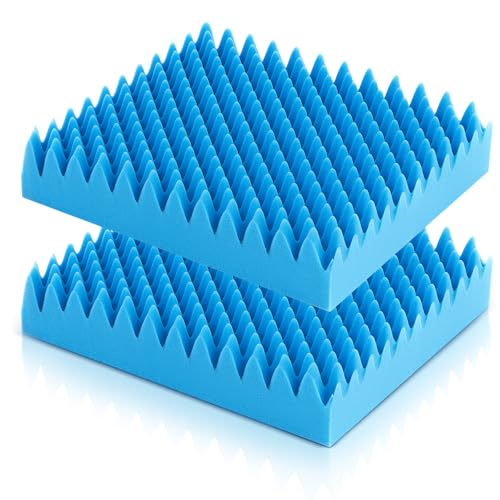 Geiserailie 2 Pcs Egg Foam Pad Eggs Chair Cushion to Relieve Back Foam Seat Cushion Chair Accessories Pad for Office Recliner Wheelchair Home Car (Egg, Blue)