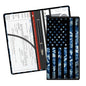 Leather Car Registration and Insurance Card Holder, Cute Car Accessories Vehicle Glove Box Car Organizer for Documents, Cards, License Blue Camo American Flag - color: Blue Camo American Flag