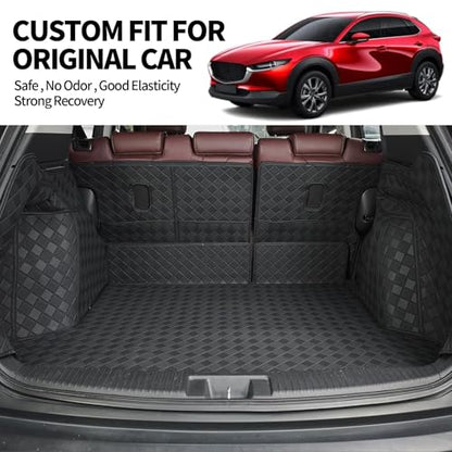 Heavy Duty Trunk Mat for 2022-2026 Infiniti QX60 (Bench Seat Only) - Includes 2nd & 3rd Row Backrest Cargo Liners - color: Infiniti QX60 Cargo Backrest Mat-E