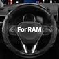 West Llama Customized Auto Car Steering Wheel Cover for Dodge RAM 1500 2500 3500, 15.5-16 inch(Black-Large Size) - color: D-Black