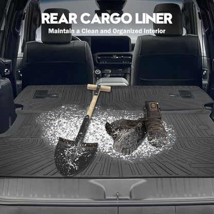 KUST Floor Mats Cargo Mat Set for 2024 2025 2026 Toyota Land Cruiser 5 Seats, All Weather Trunk Mat Back Seat Protector for Land Cruiser Accessories TPE Rubber Cargo Liner High Side - style: For │ Land Cruiser 2024-2026 │ Full Set