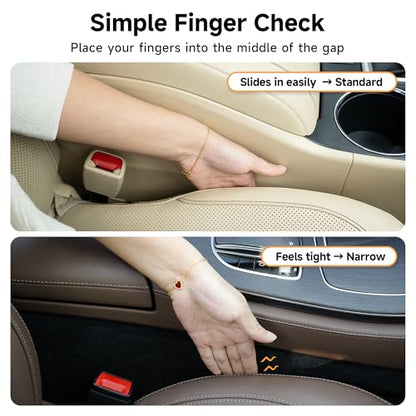 Givifive Car Seat Gap Filler Set of 2, 3IN1 Seat Side Gap Filler Plug with Storage Slot & Hook Function, Soft Foam Universal Fit Car SUV Truck Fill Gap Between Seats Console Organizer (Narrow Pink)