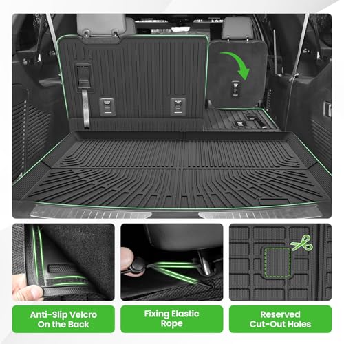 Cargo Liner for Chevy/Chevrolet Suburban & GMC Yukon XL & Cadillac Escalade ESV 2015-2020, All Weather Cargo Mats for Suburban Accessories, Heavy Duty TPE Trunk Mat, Car Accessories - size: 8)Chevy Suburban 15-20