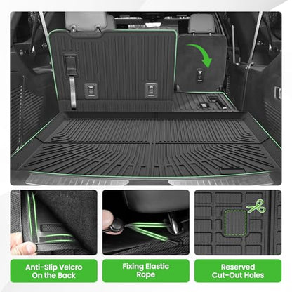 Cargo Liner for Chevy/Chevrolet Suburban & GMC Yukon XL & Cadillac Escalade ESV 2015-2020, All Weather Cargo Mats for Suburban Accessories, Heavy Duty TPE Trunk Mat, Car Accessories - size: 8)Chevy Suburban 15-20