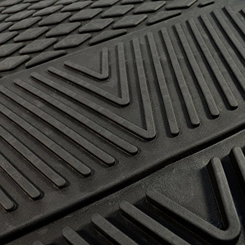 FANMATS 13010 SMU Mustangs 2-Piece Heavy Duty Vinyl Car Mat Set - 17" x 27", Front Row Floor Mats, All Weather Protection, Universal Fit, Deep Resevoir Design