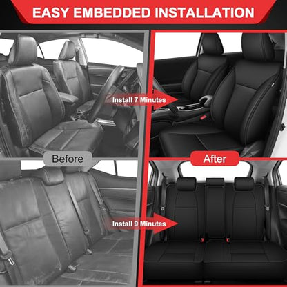 TTX LIGHTING Car Seat Covers for Honda HR-V 2016-2022,Custom Fit Seat Covers for HR-V 5 Seats Waterproof Full Set Breathable Faux Leather Custom Fit Car Protector Cushion Accessories - size: 10.HR-V 2016-2022 5 Seat Full Set