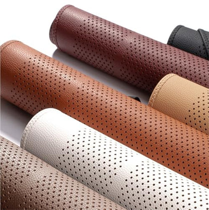 Summer Car Seat Cushion Perforated Breathable Ventilated Non-Slip All-Season Auto Cushion Pad(White,Front seat) - color: White, size: Front seat