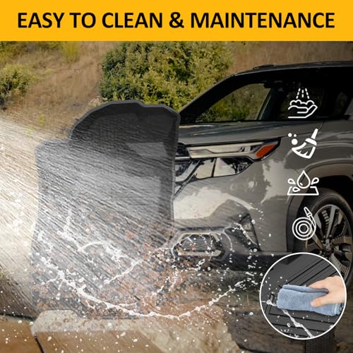 Falafa Floor Mats Fits for Su-baru Forester 2025(Not for Hybrid & Wilderness), All Weather TPE Custom Heavy Duty Floor Liners, 1st and 2nd Row Full Set Car Mats Forester Accessories, Black