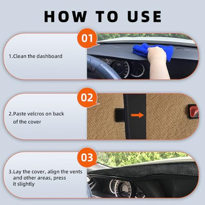 Dashboard Cover Dash Mat Fit for 2015-2011 B-MW 7 Series (F01 F02 Body Code),740i 740Li 750i 750Li xDrive 760Li,Car Dash Board Mat Anti-Glare Carpet,Non-Slip Pad (Black) - color: Black, size: Fit 2011-2015 B-MW 7 Series - (Black)