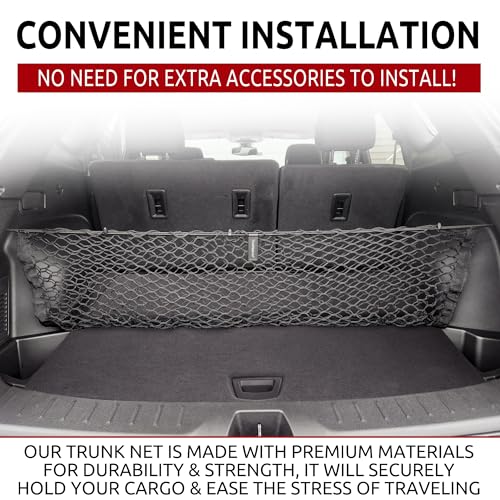 Envelope Style Automotive Elastic Trunk Middle Mesh Cargo Net for Chevrolet Blazer (RS) - Premium Trunk Organizer and Storage - Luggage Net for Crossover- Car Organizer for Chevrolet Blazer
