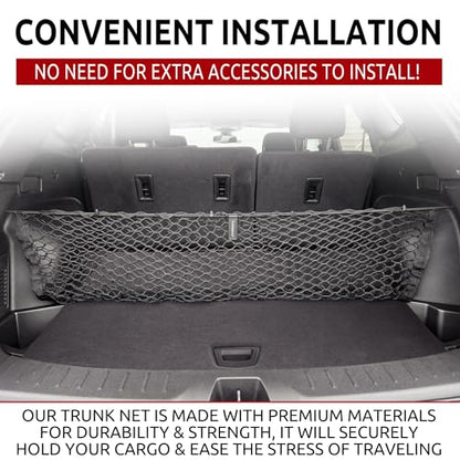 Envelope Style Automotive Elastic Trunk Middle Mesh Cargo Net for Chevrolet Blazer (RS) - Premium Trunk Organizer and Storage - Luggage Net for Crossover- Car Organizer for Chevrolet Blazer