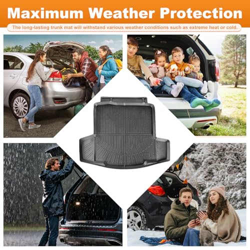 Trunk Liner for 2016-2025 Chevrolet Chevy Malibu 3D Custom Fit All-Weather TPE Material Waterproof Car Cargo Liner Mat, Black - color: 2016-2025 Chevrolet Malibu