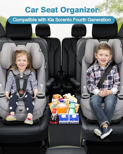 Car Seat Organizer for Kia Sorento 2026 2025 2024-2021, Console Organizer Backseat Box for Kia Sorento, Dog Toy Box Storage Bin Kids Toys Baby Supplies Travel Accessories - style: Sorento