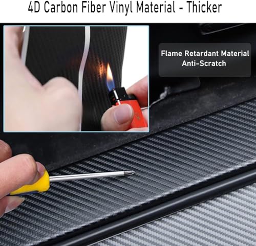 4PCS Carbon Fiber Style Door Sill Protector Guard Sills Protector Trim,Welcome Pedal Protect Compatible with Car Truck SUV Universal American Flag Car Accessories