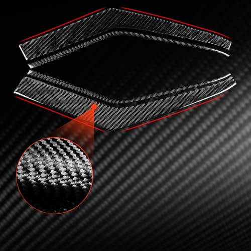 NVCNX Real Premium Carbon Fiber for Ford Explorer Accessories 2020-2024 2021 2022 2023 Car Door Sides Window Lift Switch Panel Strip Cover Interior Trim Thick Overlay Sticker Decal 4PCs