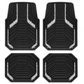 PIC AUTO Car Floor Mats, Silver Sparkly Crystal Bling Glitter Car Mats Set, Front and Rear Heavy Duty Rubber Car Mats with Anti-Slip Backing, All Weather, Trim-to-Fit for SUVs, Trucks, Sedan, Vans - color: Sliver Glitter