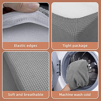 Tlswshsy RV Dinette Cushions Covers- RV Stretch Sofa Seat Slipcovers -Washable Loveseat Sofa Furniture Protector for RV Camper Car Bench (Grey 2 Backrest Covers & 2 Bench Covers) - color: Grey