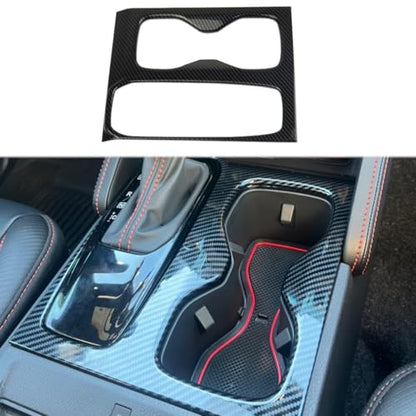 Carbon Fiber Center Console Gear Shift Cupholder Panel Cover Trim for Nissan Frontier 2022-2026