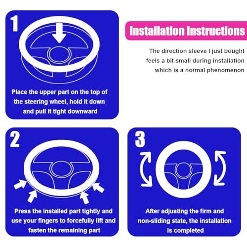 Elastic Stretch Steering Wheel Cover, Anti-Slip 15 inch Microfiber Odorless Breathable Ice Silk Car Steering Wheel Protector, Easy Carry, Warm in Winter & Cool in Summer (Beige) - color: Beige