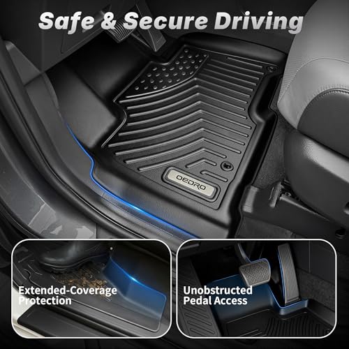 OEDRO Floor Mats Fit for Kia Carnival 2022-2025 2026 (Only Fit Gas & 8 Seats), All Weather TPE Car MPV Liners, 1st and 2nd 3rd Row with Backrest Mats and Cargo Mat, Back Seat Protector Full Mat Set - style: 22-26 Full Set & Backrest Mats