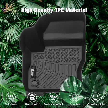 FREEMOTOR802 Compatible with 2012-2018 Ford Focus Floor Mats, Black 3D Molded Carpets Liner 1st 2nd Row Pad 3PC TPE Thermo Plastic Elastomer All Weather Protector - size: For Ford Focus (Except RS/Electric) 2012-2018