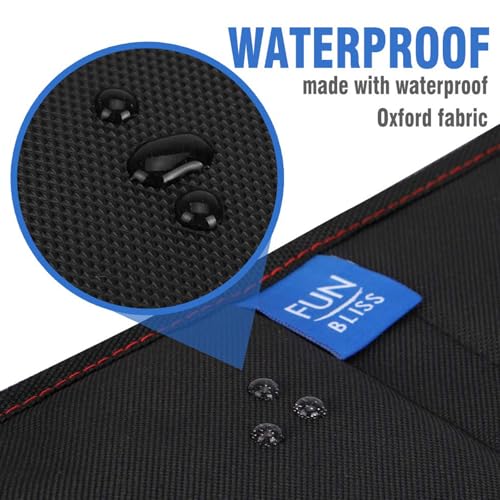 funbliss Car Seat Protector for Child Car Seat,Auto Seat Cover Mat for Under Carseat with Thickest Padding to Protect Leather & Fabric Upholstery,PVC Leather Reinforced Corners