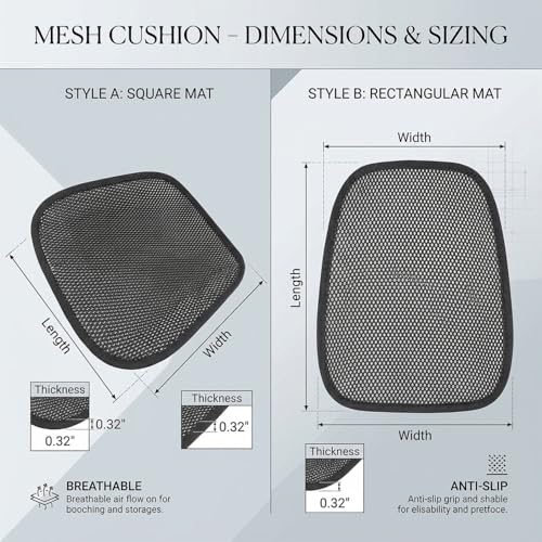 acdiac Summer Cool 3D Air Mesh Breathable Vented Car Seat Cushion Pad Set,Universal Auto Back Cooling Ventilated Seat Cover for Car SUV Truck Van Pickup (Black, 1 Pack seat pad +1 Pack Back Cushion) - size: 1 pack seat pad +1 pack back cushion