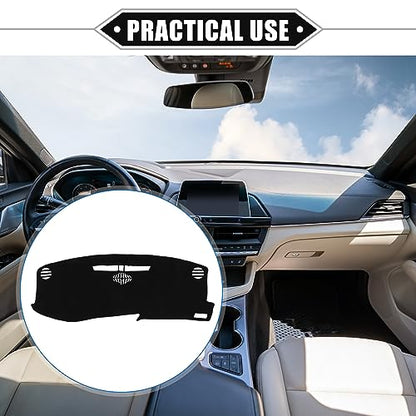 Dashboard Cover Compatible for Cadillac XT5 2016-2020, Non-Slip Polyester Black Dash Cover Mat Dash Board Protector Cover