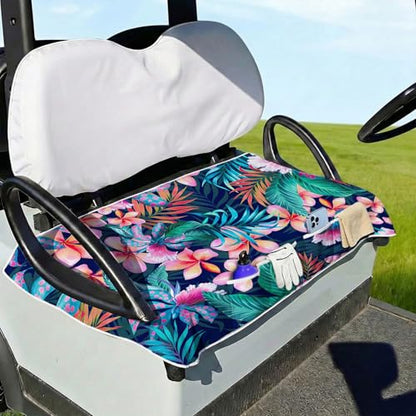 Golf Cart Seat Covers Golf Cart Seat Towel Blanket Group - color: Pink Floral 4 Pockets