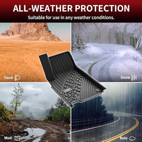 LASFIT Floor Mats for Jeep Grand Cherokee WL 2022-2025 2026 5-Seat (Include 4xe, NOT for L) All Weather TPE Custom Fit Car Mats Floor Liners 1st & 2nd Row, Black - style: Grand Cherokee 5-Seat 2022-2026 Floor Mats