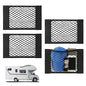 Bigmeta 4PCS RV Cargo Storage Mesh Net, Elastic Stretchable Netting Pocket with 8 Adhesive Strip Wall Sticker for SUV, Truck(15.4 x 9.4 Inch) - size: 4
