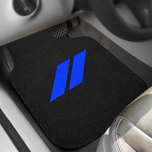 Dodge 4Pcs Car Floor Mats for Charger Durango Challenger Journey Non-Slip All Weather Waterproof Skin-Friendly Front & Rear Protector Liners Pad Polypropylene Material Blue Trim - color: Blue Trim