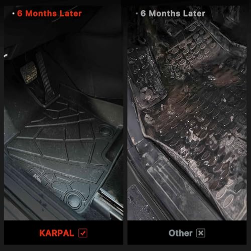 KARPAL Floor Mats for 2017-2025 Mazda CX5, All Weather TPE Custom Fit Floor Liners Car Mats Accessories, 1st & 2nd Row - style: 2017-2025 | For Mazda CX5 | 1st & 2nd Row