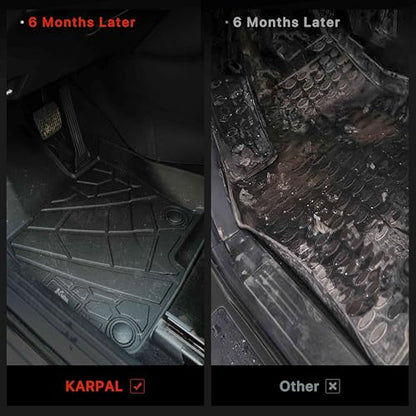 KARPAL Floor Mats for 2017-2025 Mazda CX5, All Weather TPE Custom Fit Floor Liners Car Mats Accessories, 1st & 2nd Row - style: 2017-2025 | For Mazda CX5 | 1st & 2nd Row