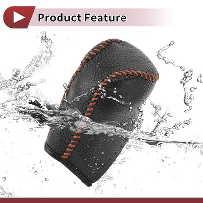 Anti-Slip Gear Shift Knob Cover Car Stick Shifting Handle Protector for Toyota Corolla Brown Faux Leather