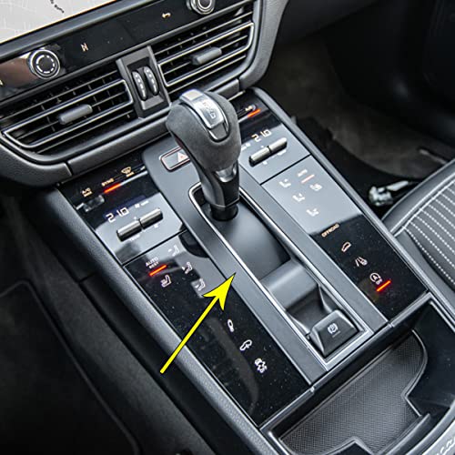 Fit for Porsche Macan 2022 to 2024 Car Warning Light Switch Handbrake Decorative Panel Cover Real Carbon Fiber Parking Gear Panel Protective Car Interior Accessories