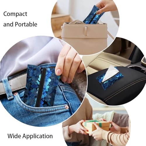 Fabric Purse, 1 Pieces Tissue Packs Rusable Mini Car Tissue Organizer Stylish Prints for Women Men Cat - color: Cat