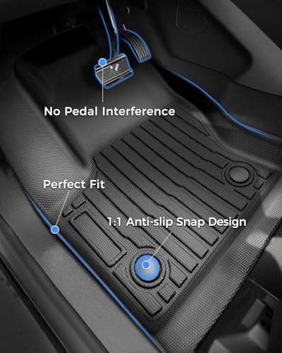 CreekT® Floor Mats for Ford Escape 2013-2019, All-Weather TPE Floor Mats & Cargo Liner with Door Sill Guards Accessories, Full Coverage Set