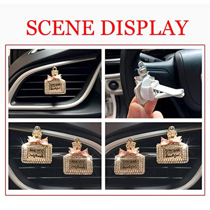 Bling Rhinestone Car Air Vent Clip Charms - 2Pcs Crystal Car Accessories for Women, Interior Decoration