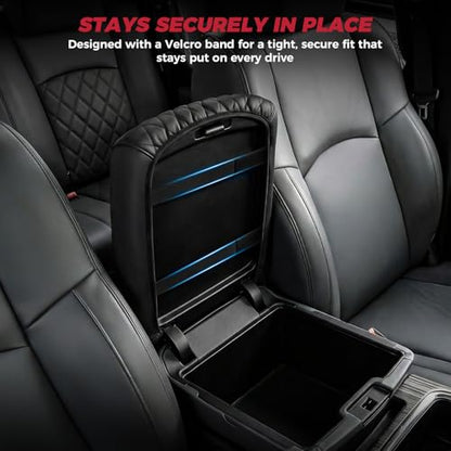 FREESOO Center Console Cover for 2009-2018 Dodge Ram 1500 2500 3500, Armrest Cushion Pad, Waterproof Faux Leather, Easy to Clean, Non-Slip & Anti-Scratch, Bucket Seat Only - size: 2009-2018 Ram Bucket Seat Console