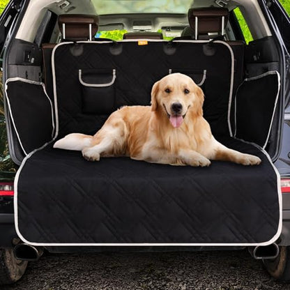 Toozey Dog Car Seat Cover for SUV - Waterproof Back Seat Cover for Dogs with Side Walls & Bumper Guard, Non-Slip 600D Oxford, Large Pet Car Seat Protector 81.9"×54.3" - size: Large (81.9 x 54.3 Inches)