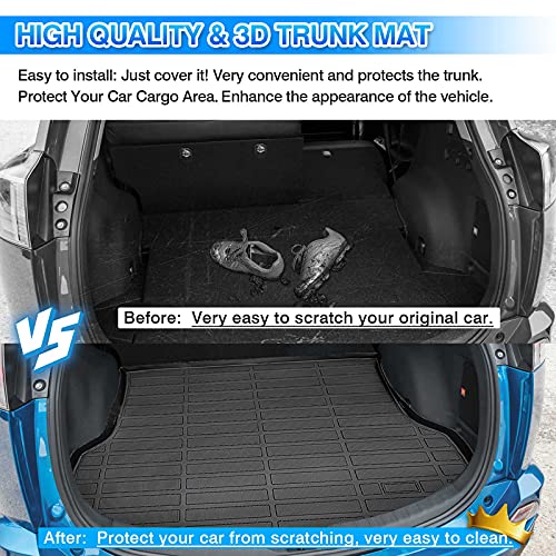 Cargo Liner Fits for Toyota RAV4 2013-2018(No Electric or Hybrid Models) All Weather Trunk Mat for RAV4 Accessories Heavy Duty - size: 2)Toyota RAV4 2013-2018